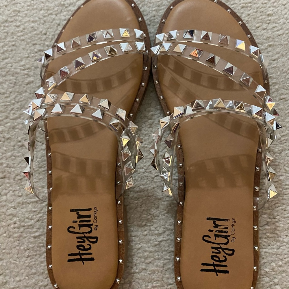 COPY - Corkys Clear Brand New size 7 Studded Sandals